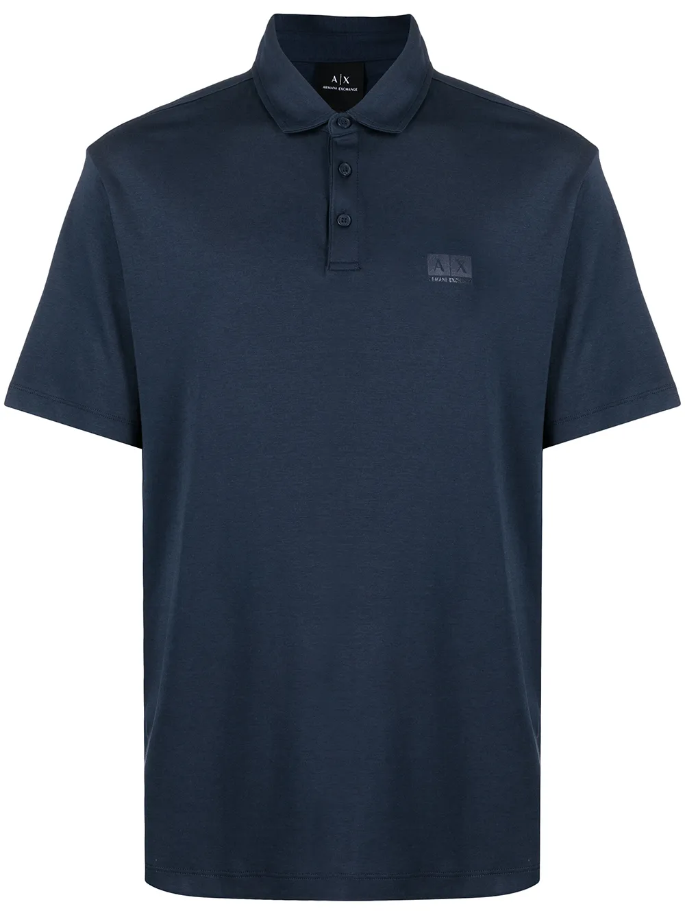 

Armani Exchange playera tipo polo con logo estampado - Negro