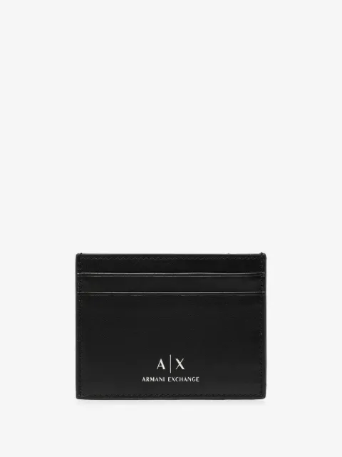 Armani Exchange tarjetero con logo estampado