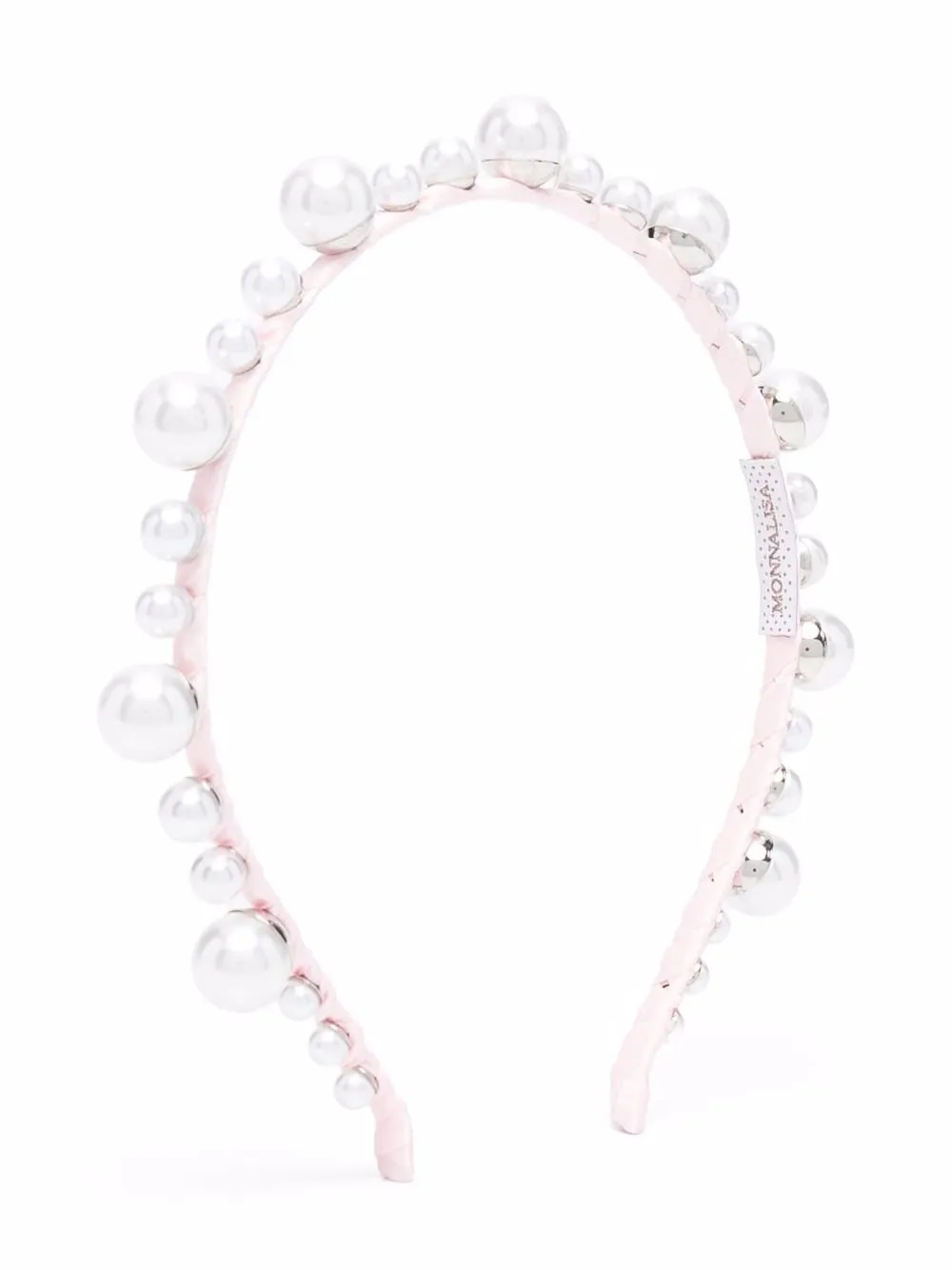 

Monnalisa faux-pearl embellished headband - Pink