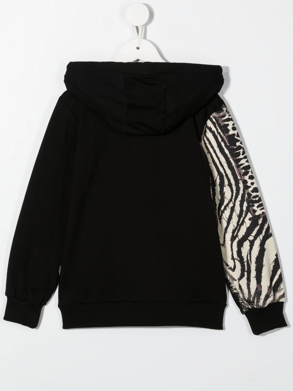 Image 2 of Roberto Cavalli Junior patchwork animal-print zipped hoodie