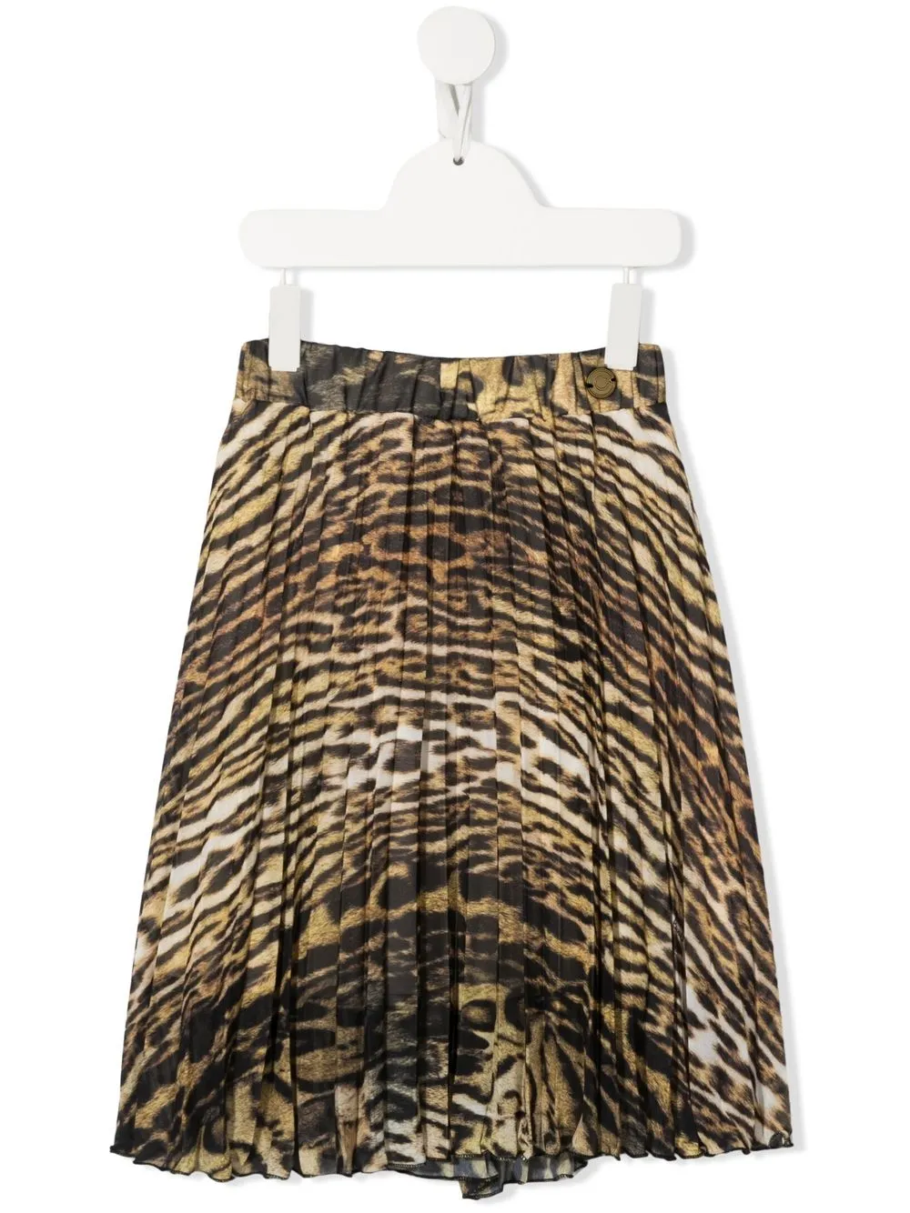 

Roberto Cavalli Junior falda plisada con estampado de leopardo - Neutro