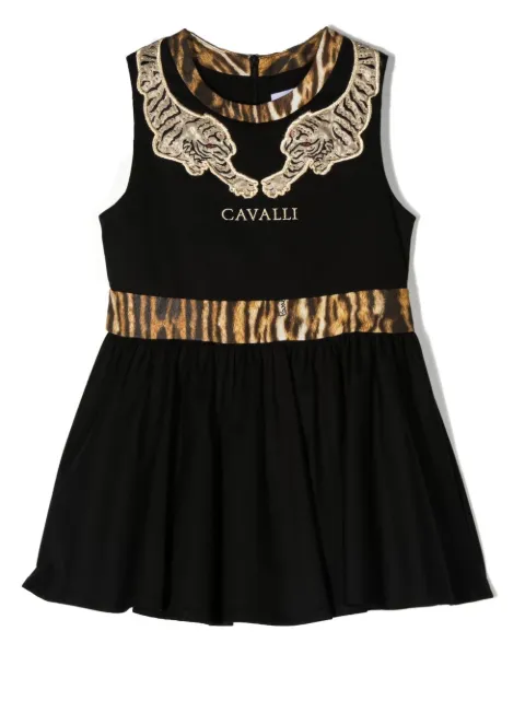 Roberto Cavalli Junior - tiger appliqué-detailing dress