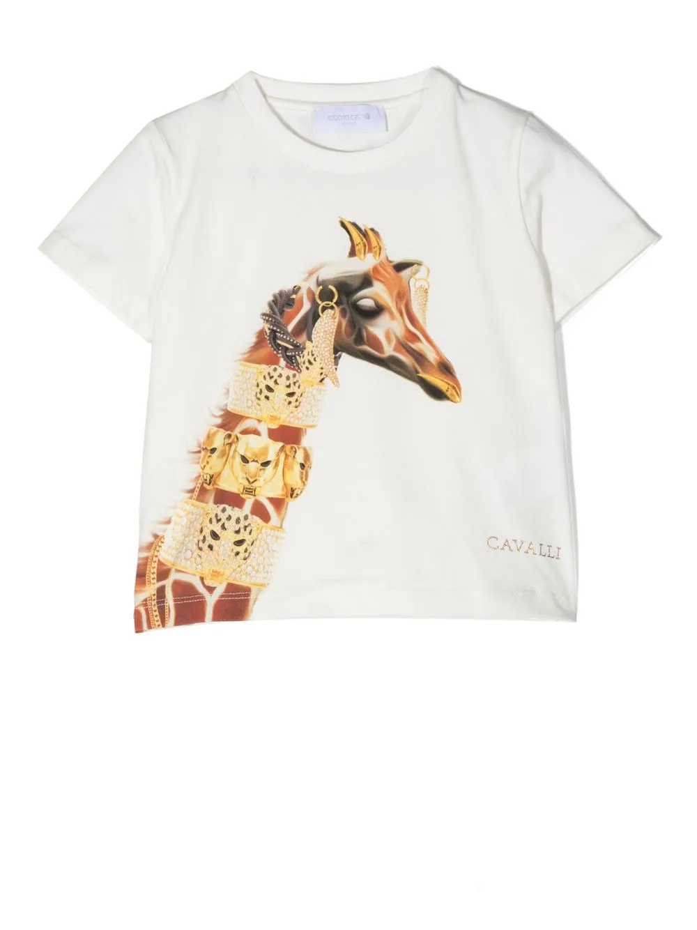 

Roberto Cavalli Junior playera con estampado gráfico - Blanco