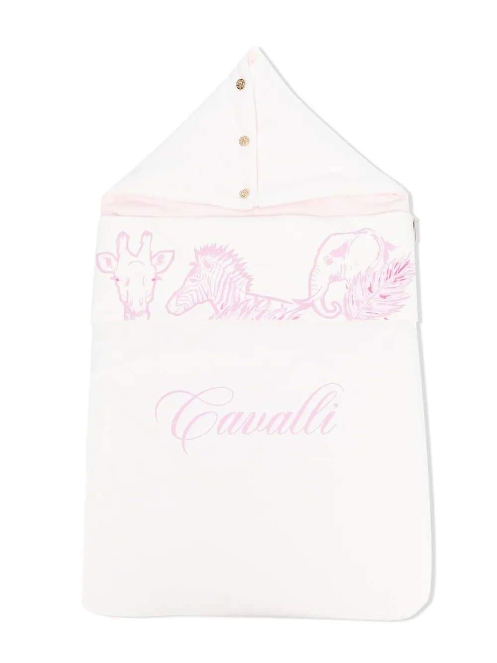 

Roberto Cavalli Junior nido con animal print - Blanco
