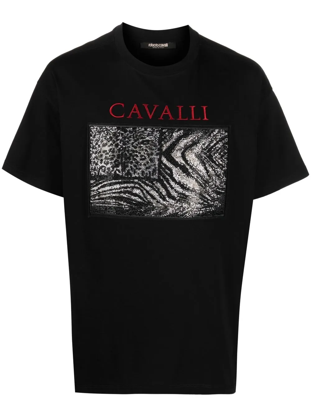 

Roberto Cavalli playera con estampado Animalier - Negro