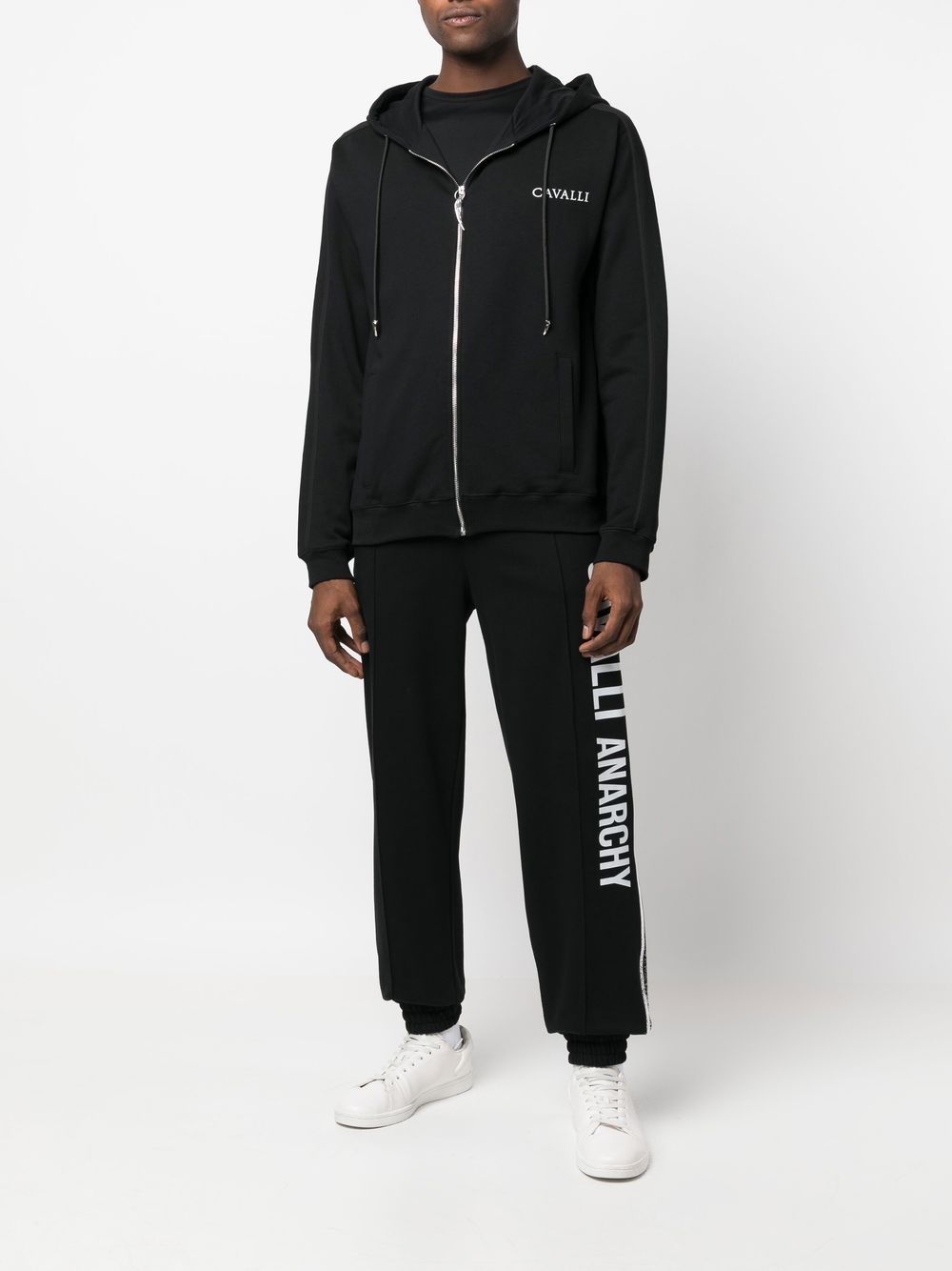 Roberto Cavalli Trainingsbroek met logoprint - Zwart