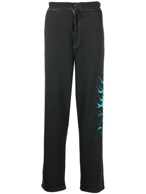Roberto Cavalli pantalones rectos con estampado gráfico