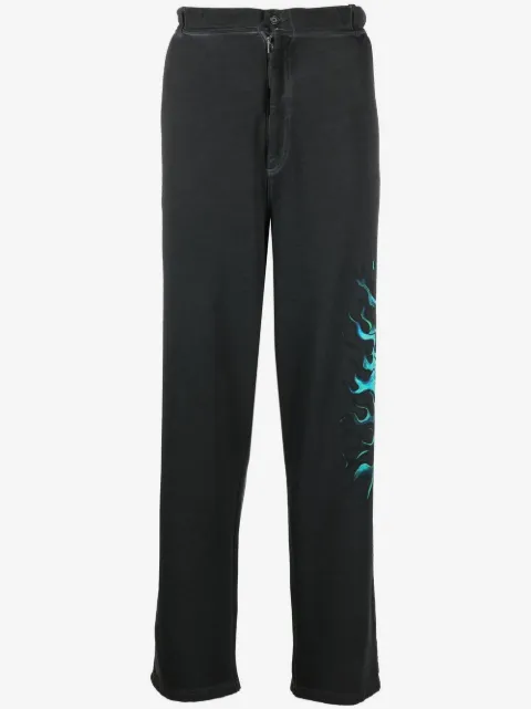 Roberto Cavalli graphic-print straight trousers