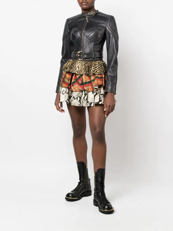 Roberto Cavalli Layered Short Skirt | Neutrals | FARFETCH