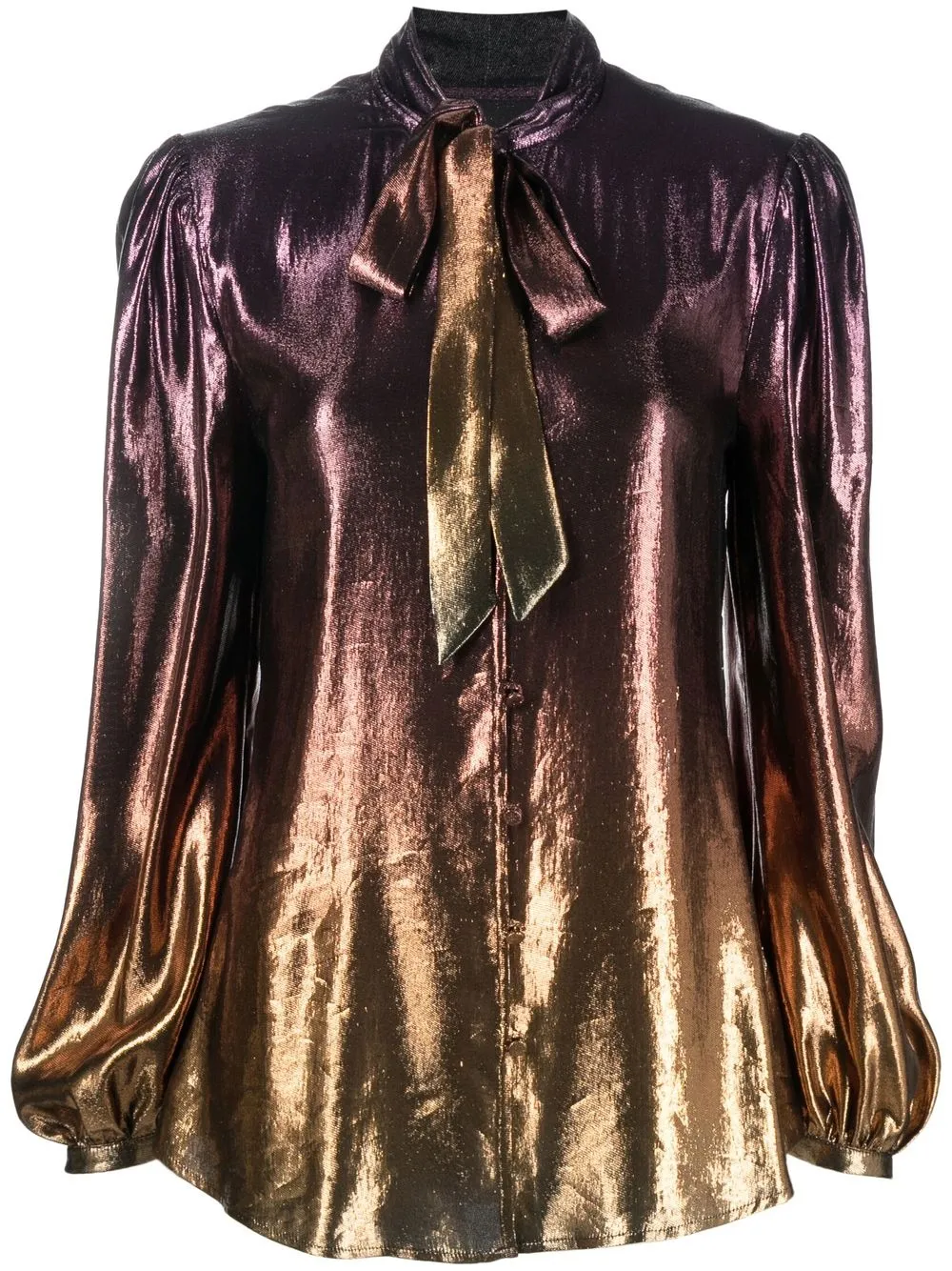 

Roberto Cavalli metallic ombré long-sleeved blouse - Neutrals