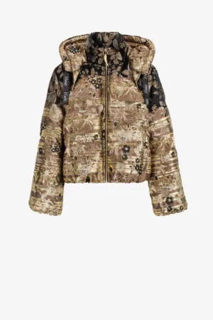 Floral-Brocade Padded Jacket | Roberto 