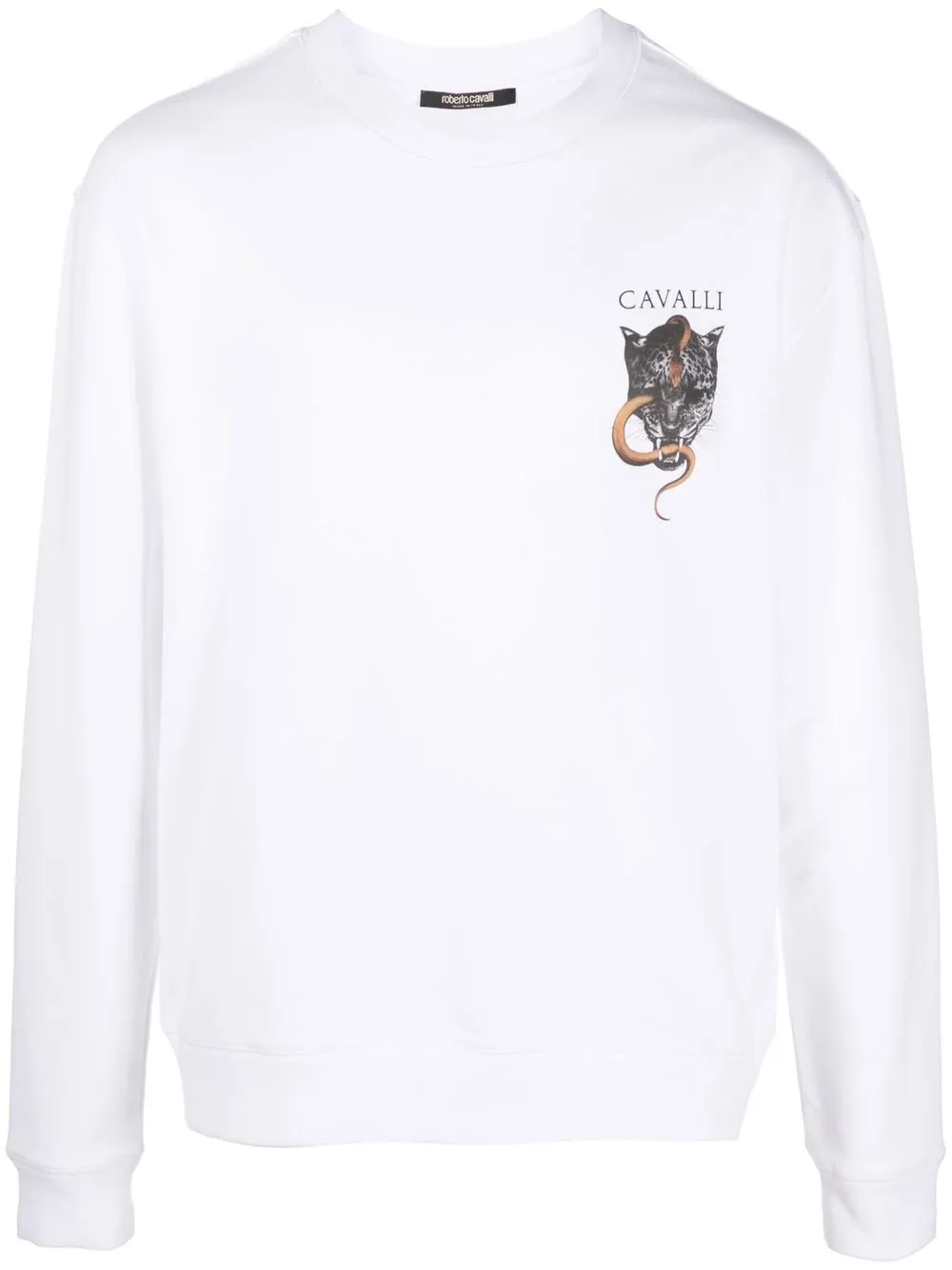 

Roberto Cavalli sudadera con logo estampado - Blanco