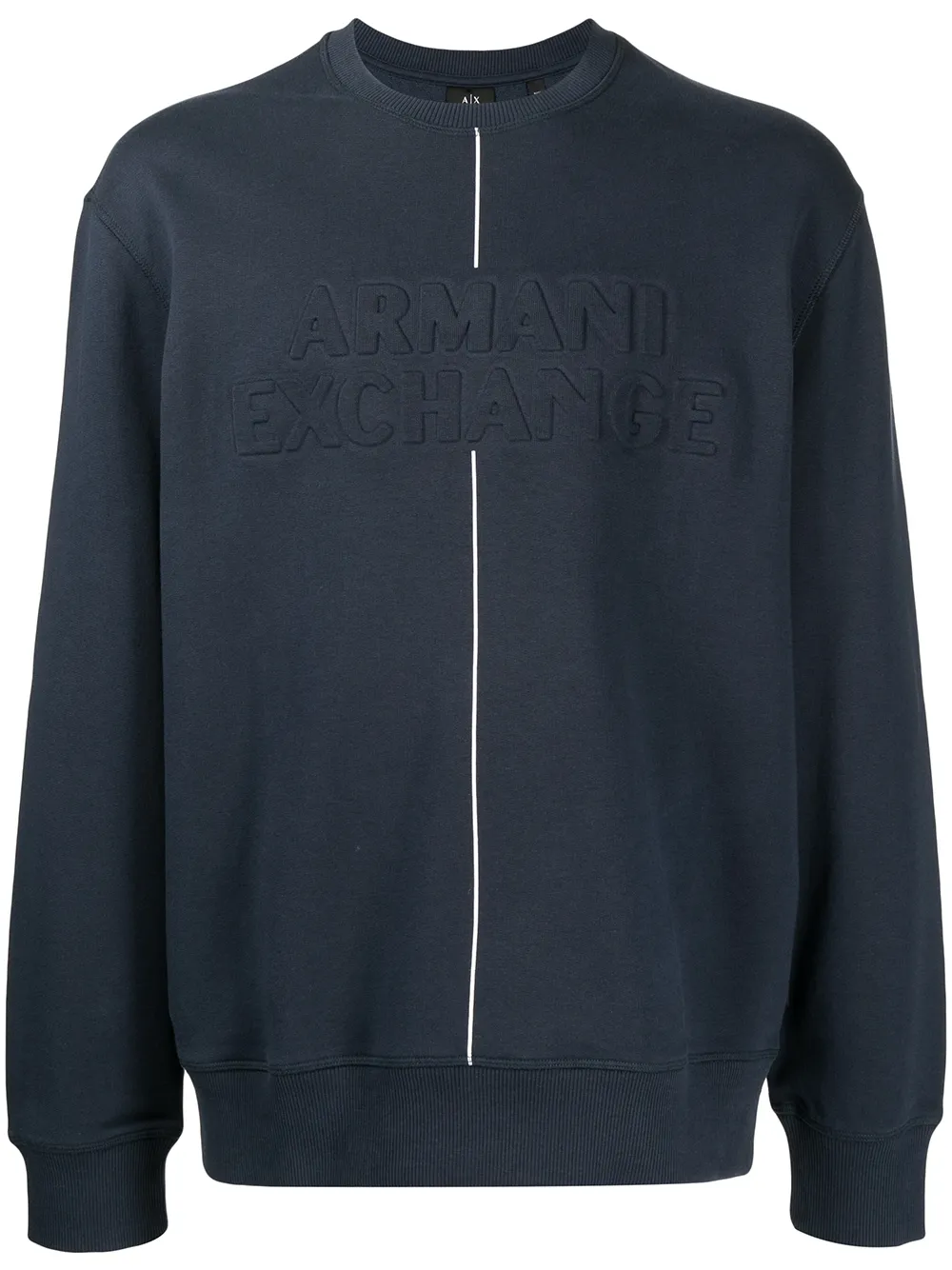 

Armani Exchange sudadera con logo en relieve - Azul