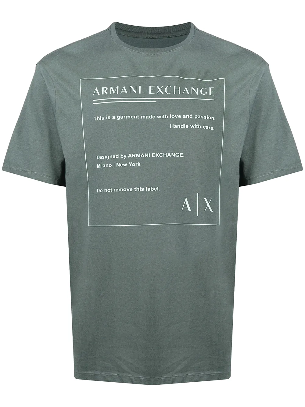 

Armani Exchange logo-print T-shirt - Green