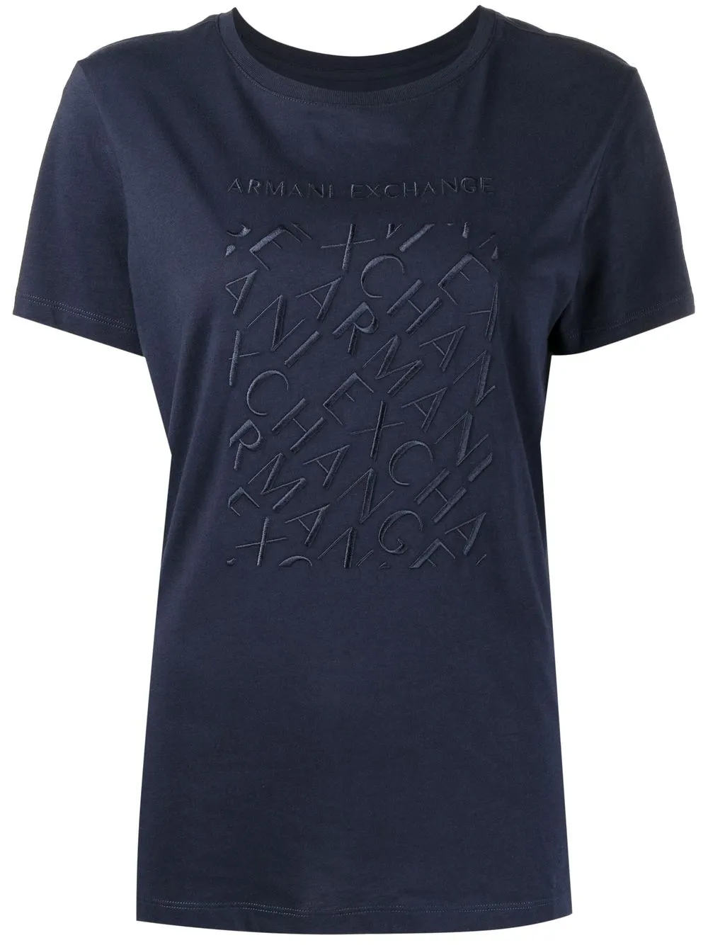 

Armani Exchange embroidered-logo T-shirt - Blue