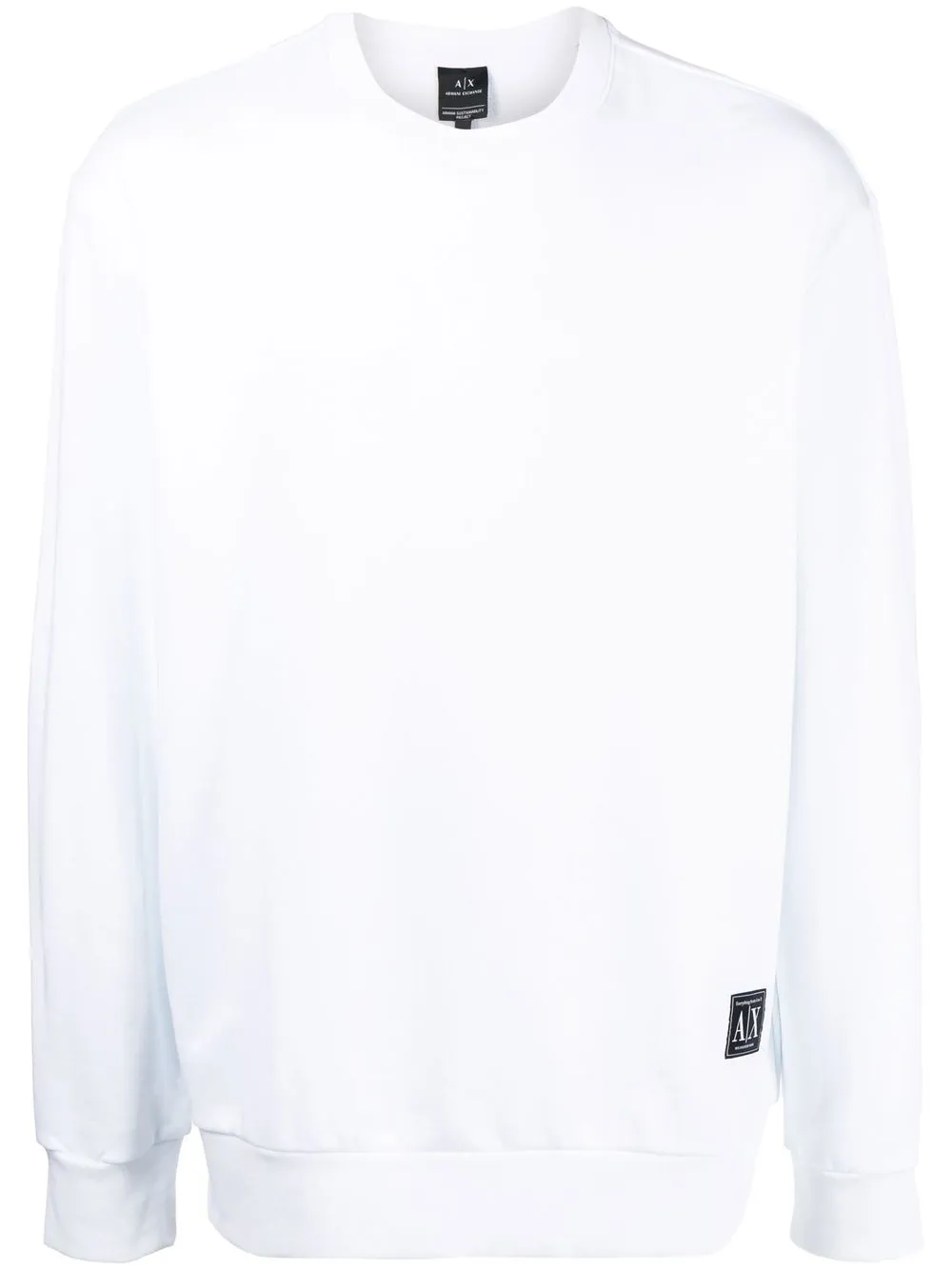 

Armani Exchange sudadera con parche del logo - Blanco