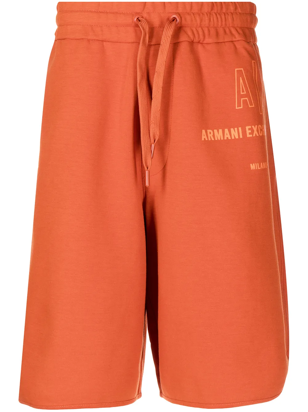 

Armani Exchange logo-print sweat shorts - Orange