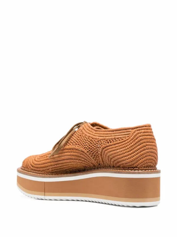 Clergerie Lace-Up platform-sole Brogues - Orange