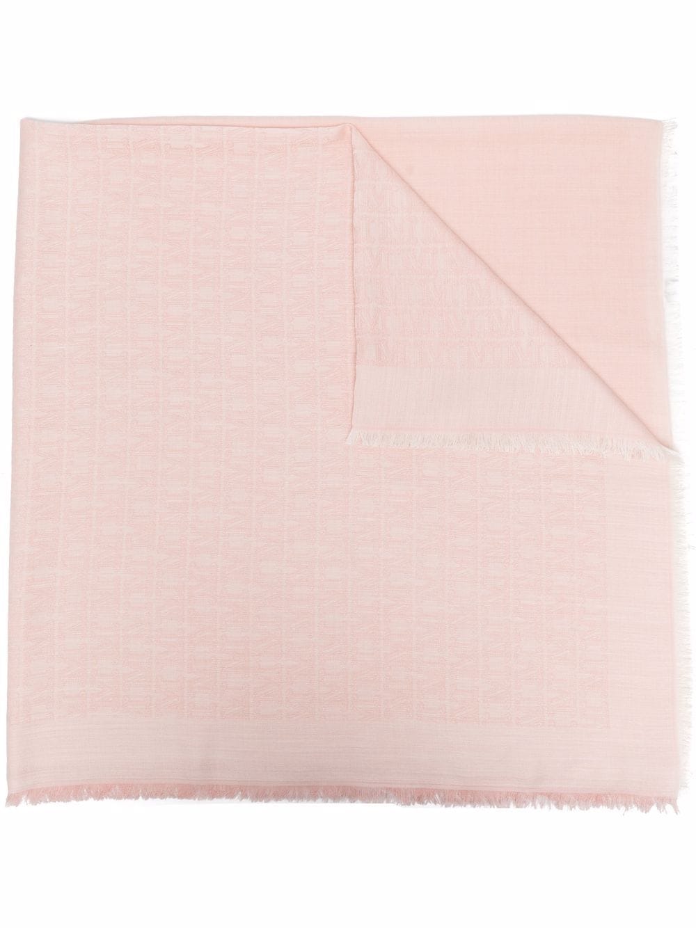Max Mara Frayed-hem Knit Scarf In Pink