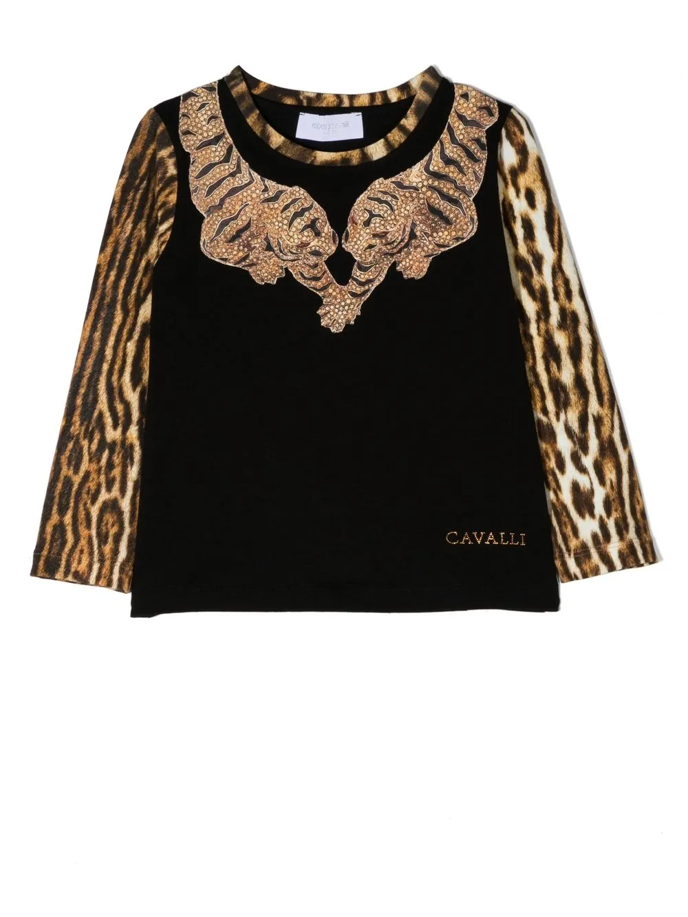 

Roberto Cavalli Junior tiger-print long-sleeve top - Black