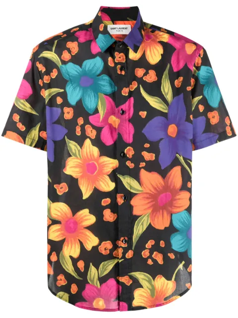 Saint Laurent floral-print shirt