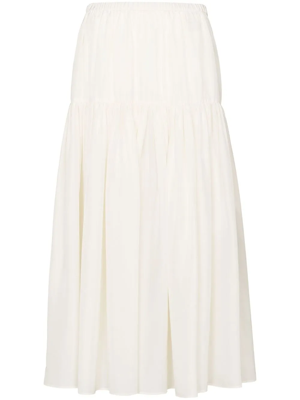 

JOSEPH tiered Safina midi skirt - White