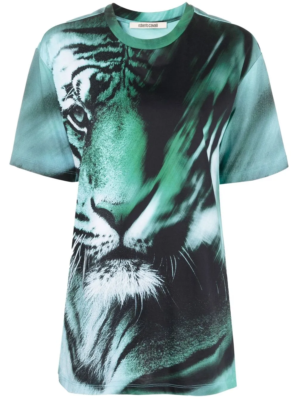 

Roberto Cavalli playera con tigre estampado - Verde