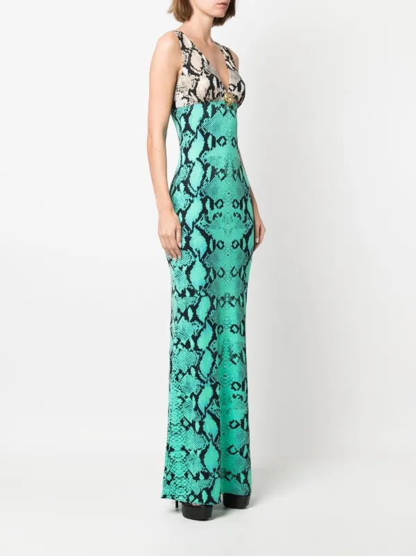 Turquoise snake print dress new arrivals