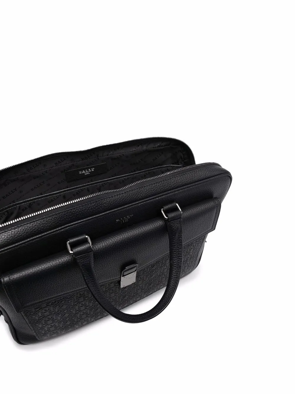 Bally embossedmonogram Leather Briefcase Farfetch