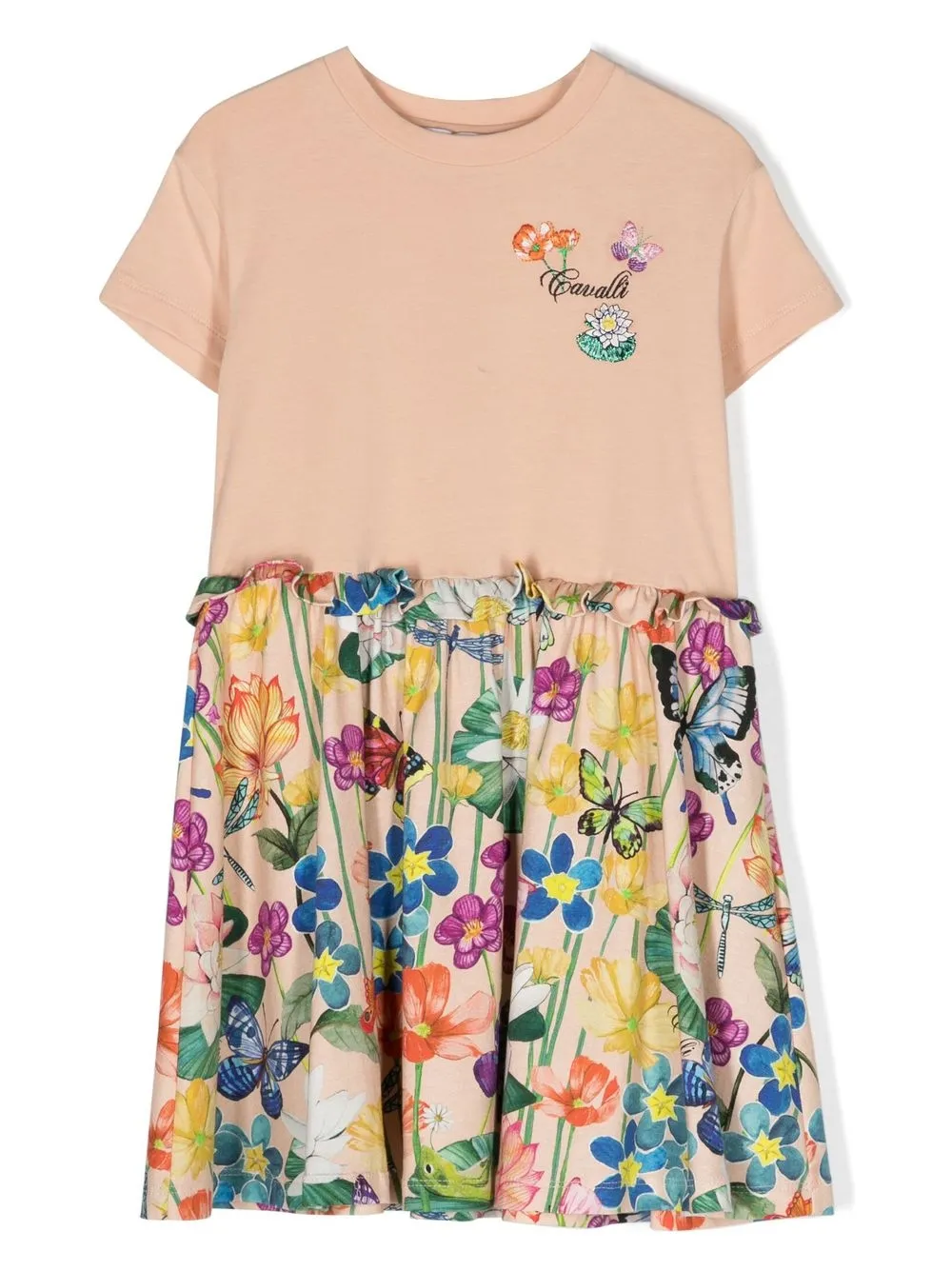 

Roberto Cavalli Junior floral and butterfly print dress - Neutrals