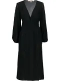 Roberto Cavalli front-slit silk midi dress - Black