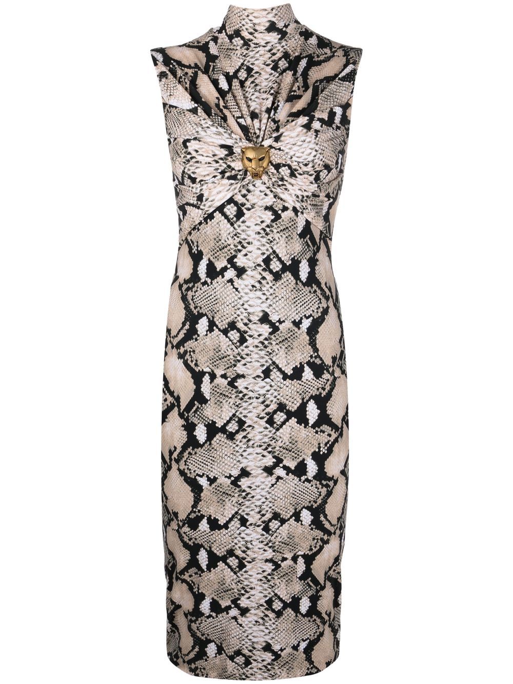 Roberto Cavalli snake-print Fitted Dress - Farfetch