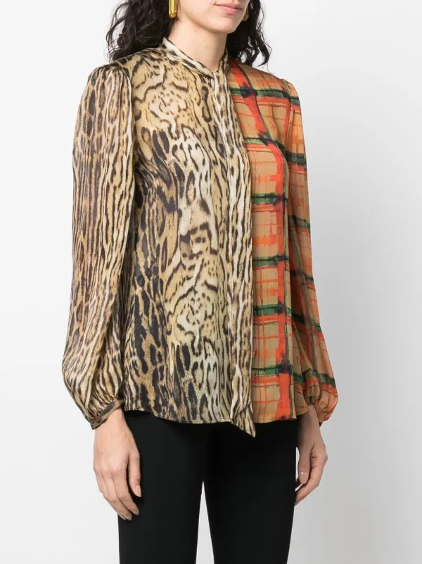 Roberto Cavalli プリント シルクブラウス - Farfetch