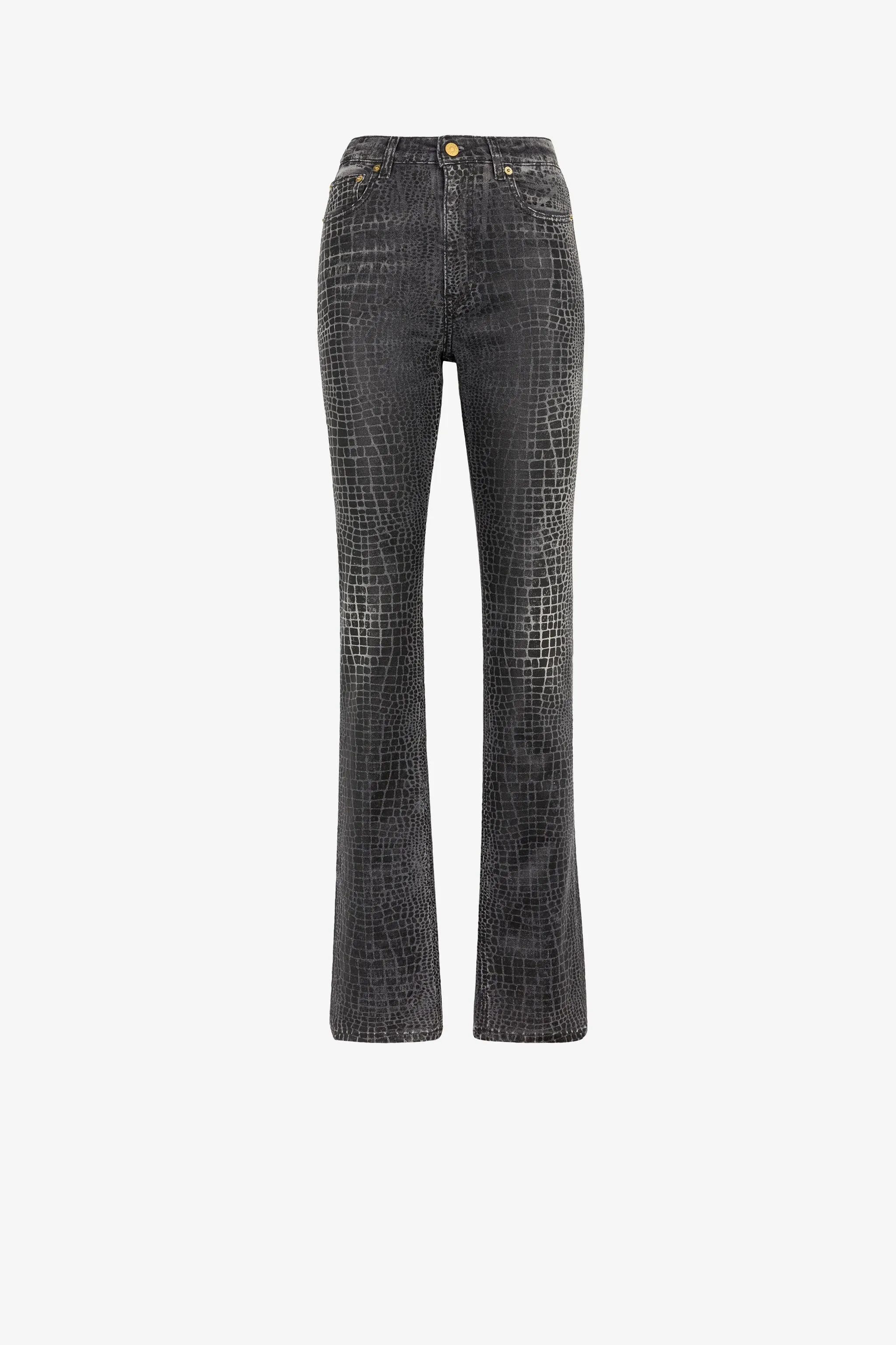 Jeans con stampa Croco