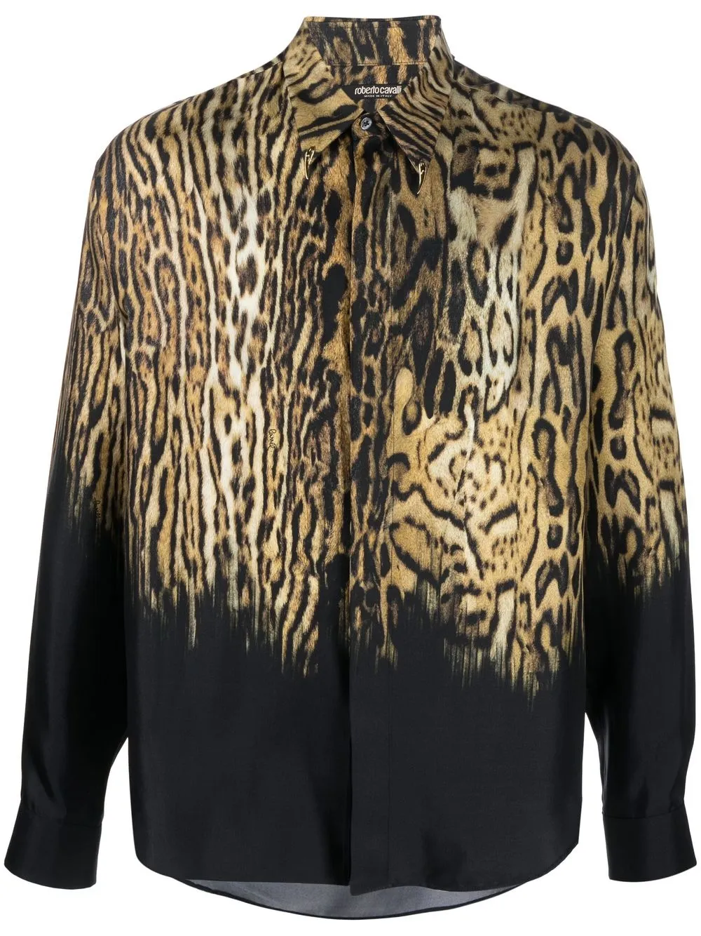 

Roberto Cavalli leopard-print silk shirt - Neutrals