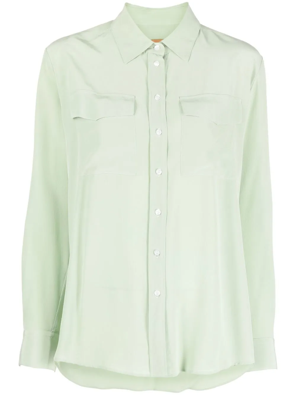 

BOSS pocketed silk shirt - Green