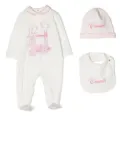 Roberto Cavalli Junior animal-print romper set - White