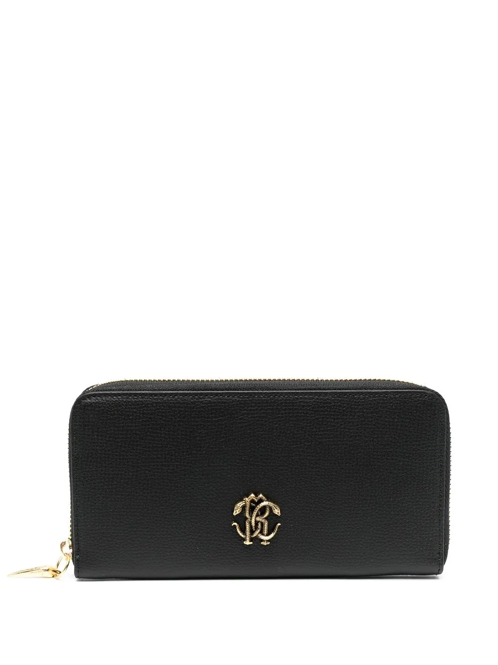 

Roberto Cavalli cartera con placa del logo - Negro
