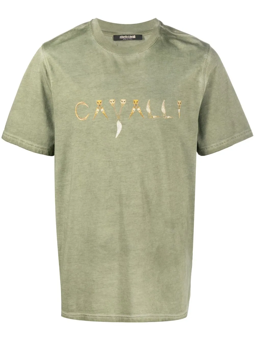 

Roberto Cavalli logo-print cotton T-shirt - Green