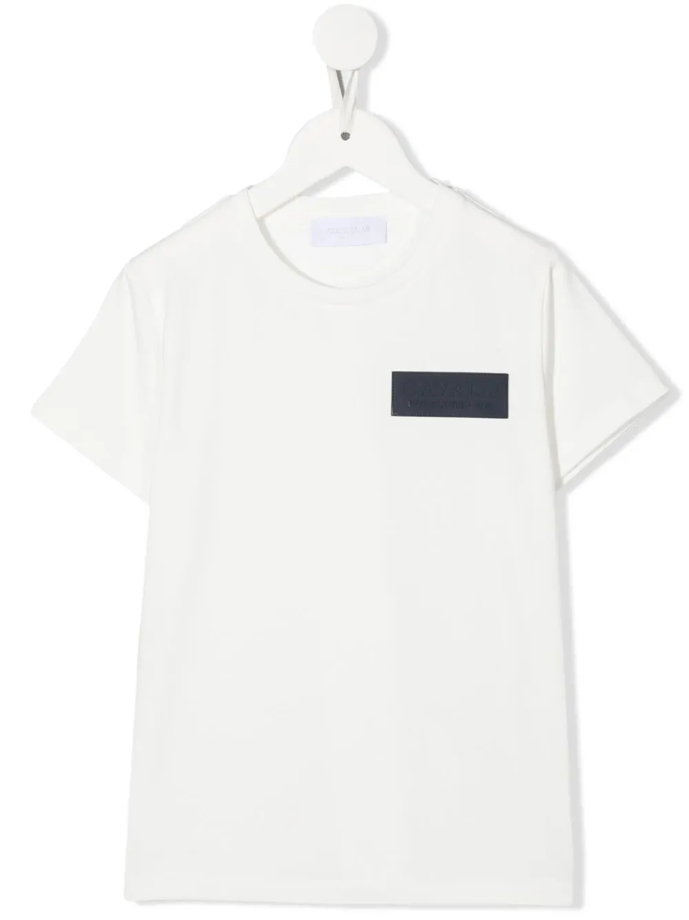 

Roberto Cavalli Junior playera con parche del logo - Blanco