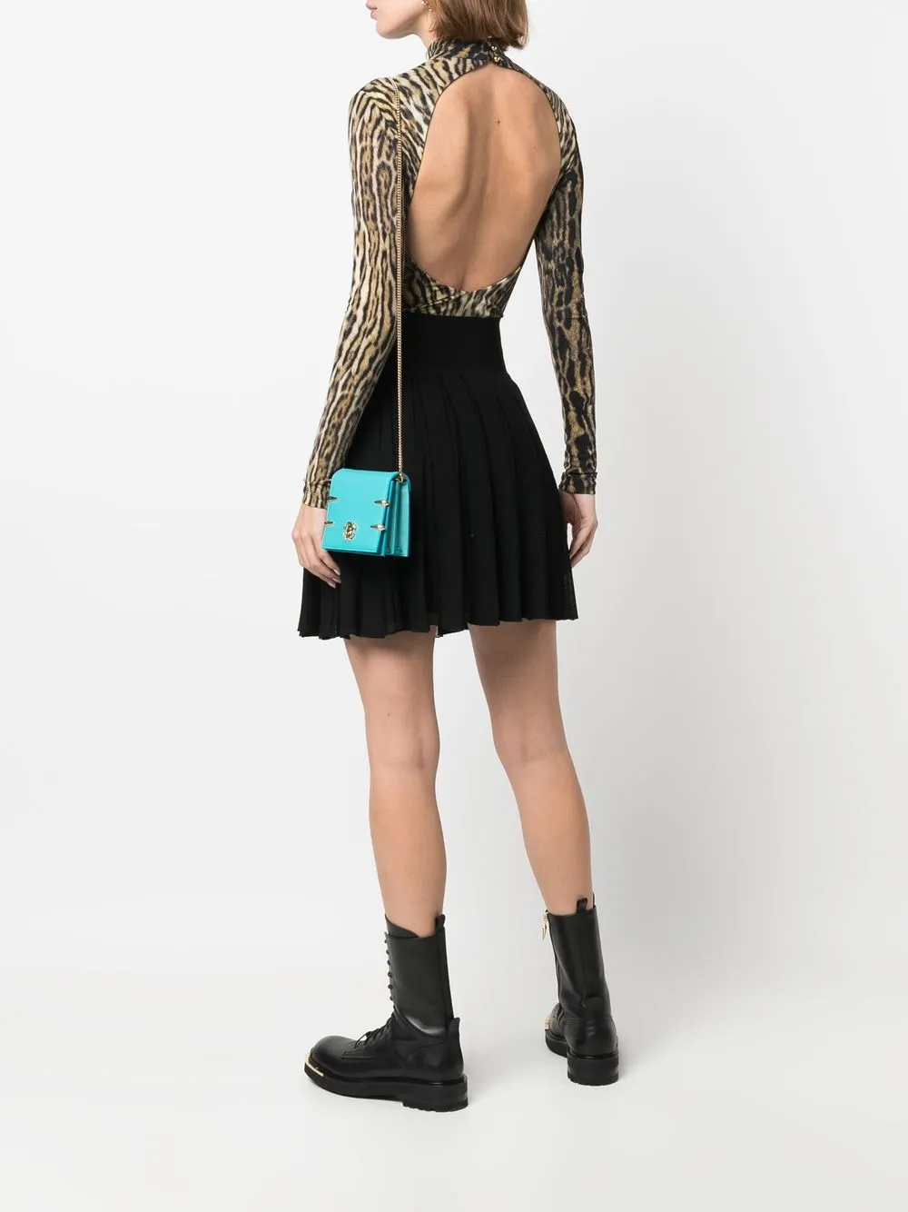 Roberto Cavalli Body met luipaardprint - Beige