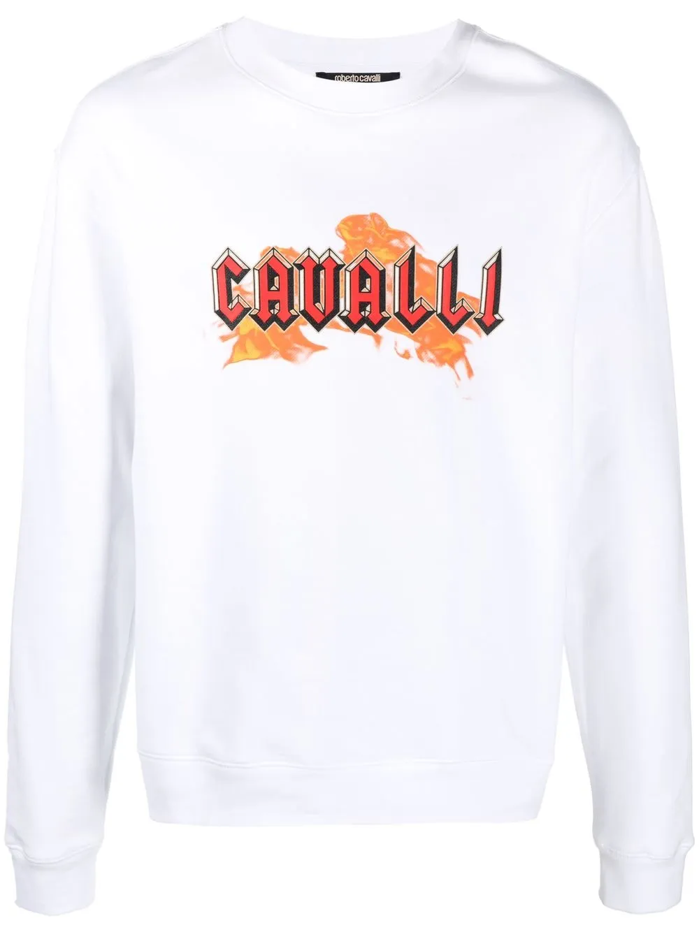 

Roberto Cavalli sudadera con logo estampado - Blanco