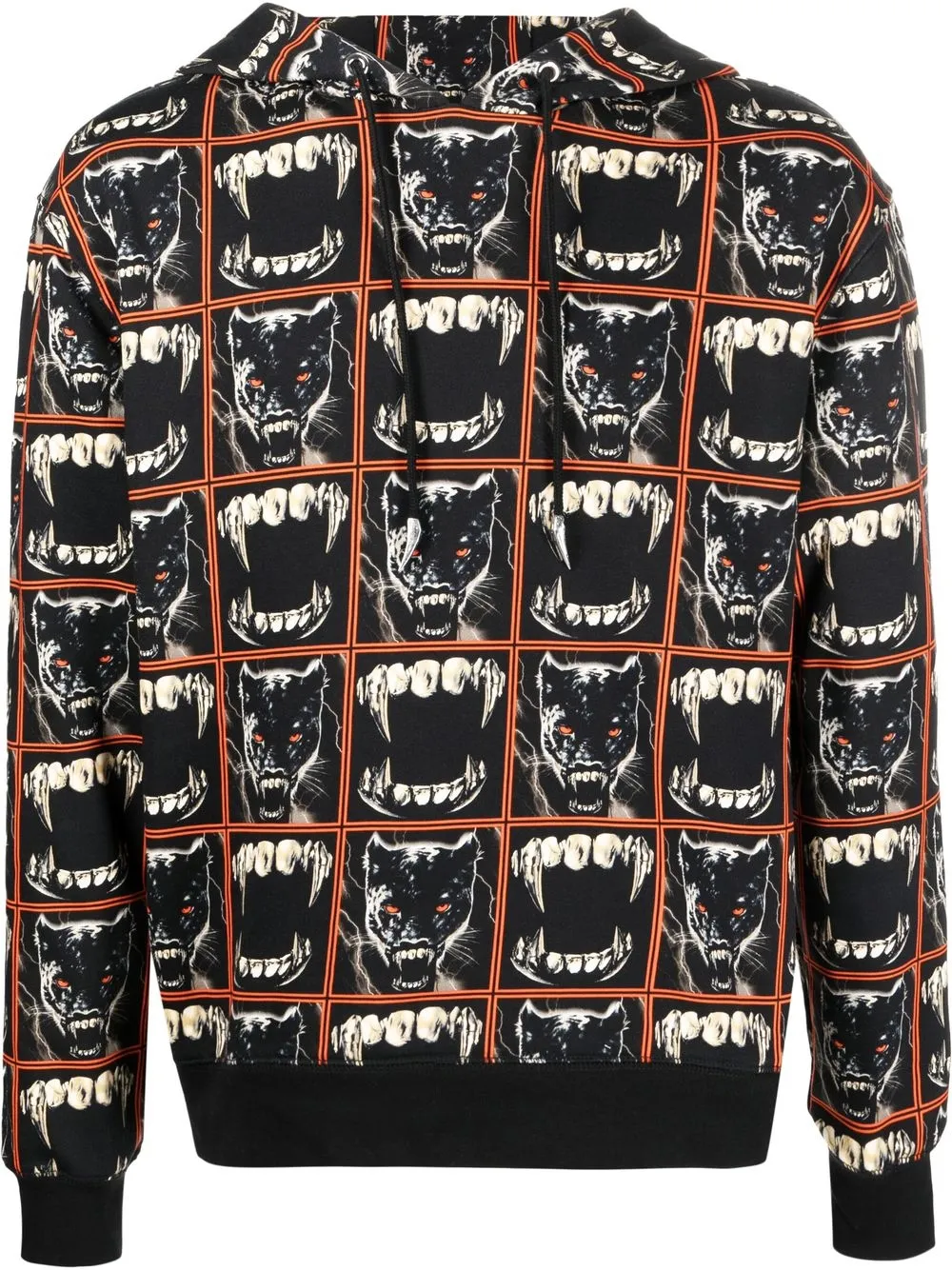 

Roberto Cavalli panther-print cotton hoodie - Black