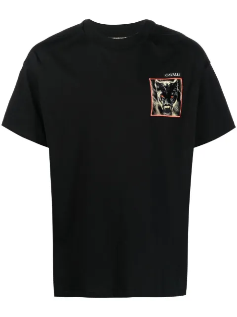 Roberto Cavalli patch-detail T-shirt