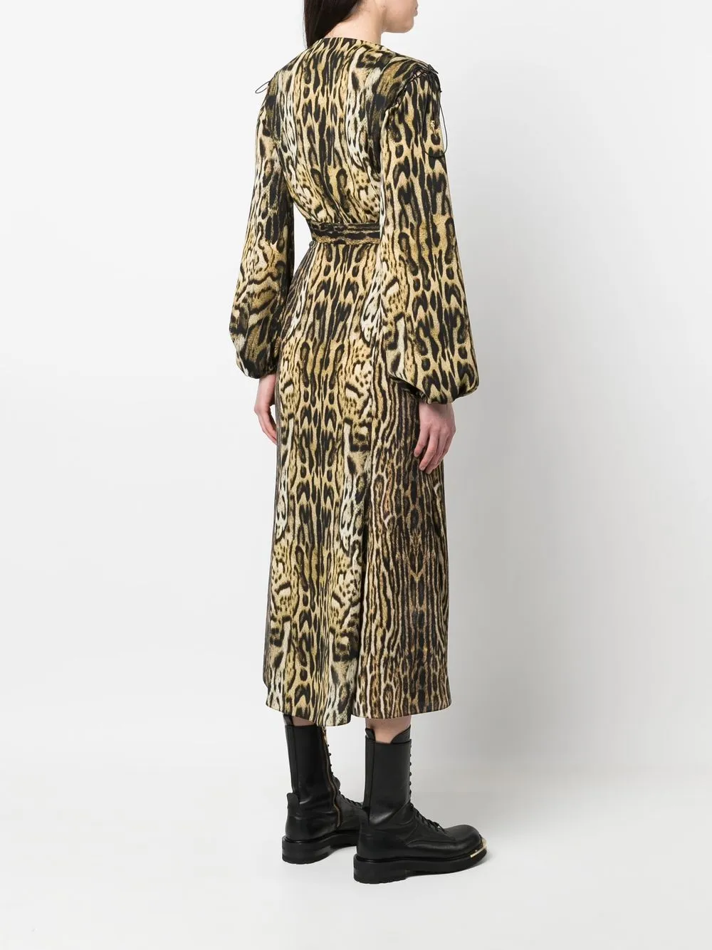 Roberto Cavalli jaguar-print midi wrap dress | Clothing | Image 4