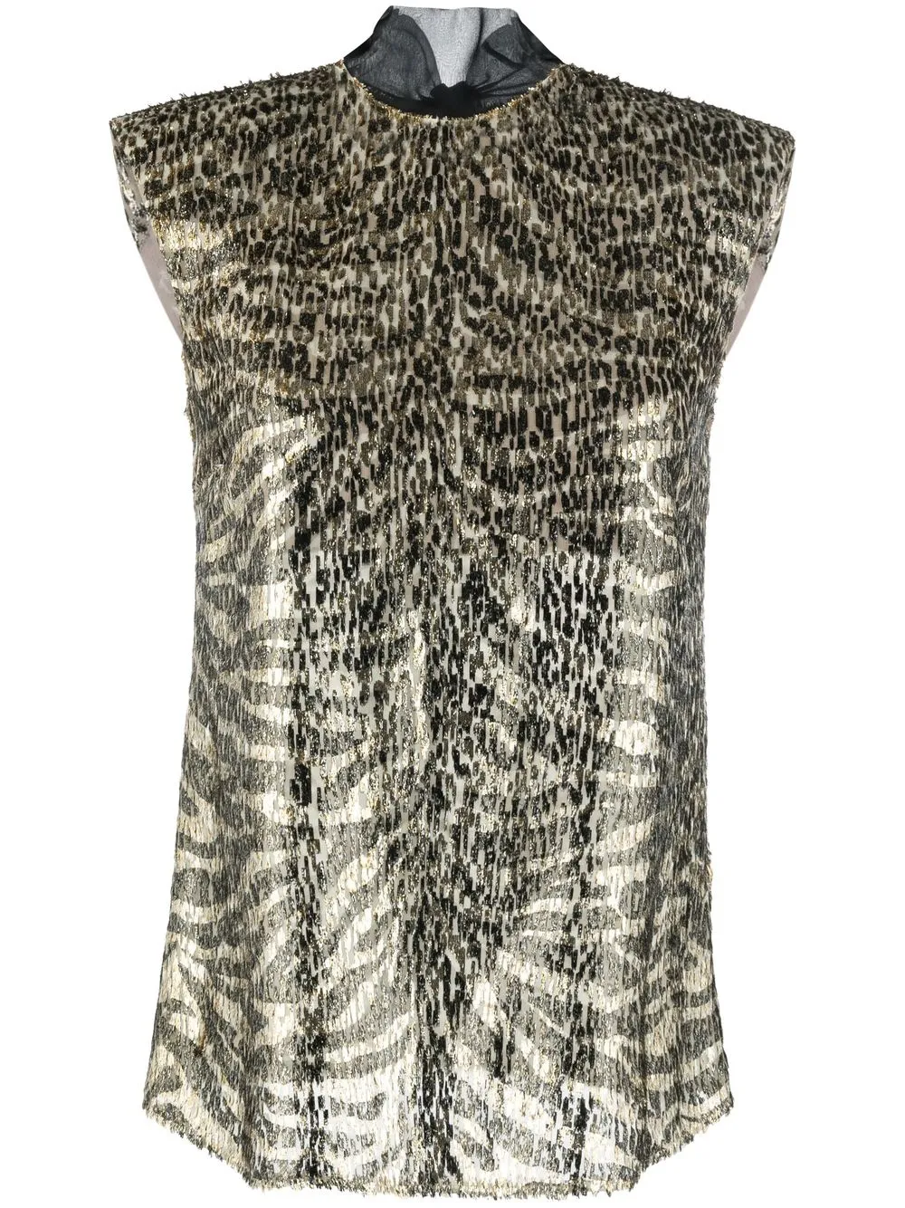 

Roberto Cavalli metallic flocked blouse - Neutrals