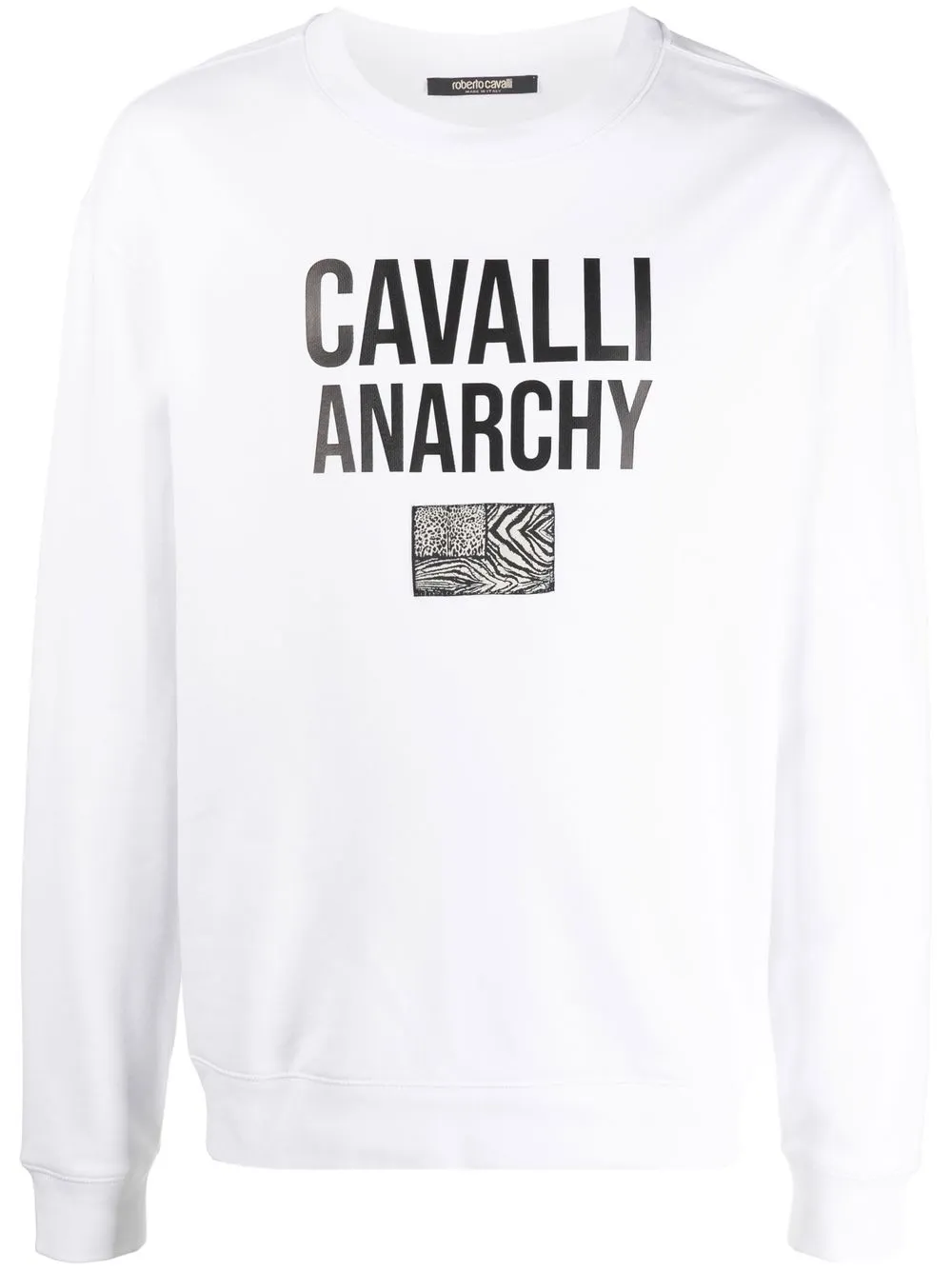 

Roberto Cavalli sudadera con estampado gráfico - Blanco