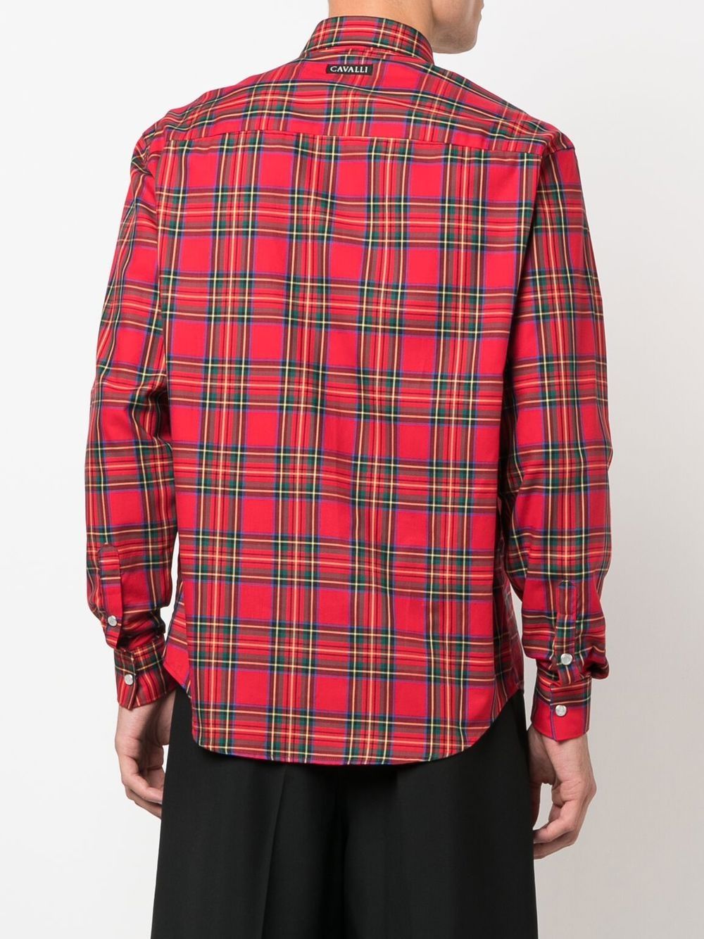 Roberto Cavalli Plaid Embroidered-logo Shirt - Farfetch