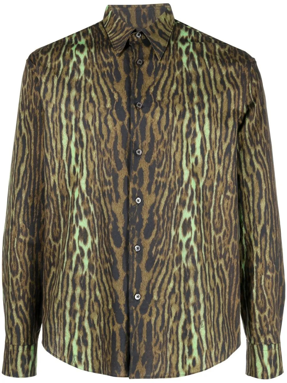 

Roberto Cavalli camisa con animal print - Verde