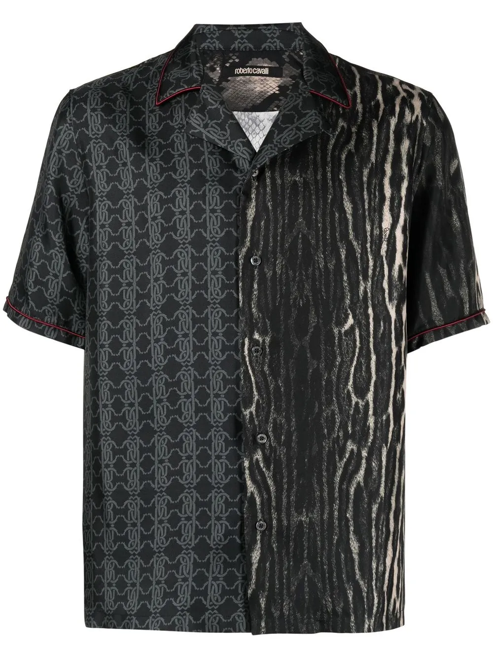 

Roberto Cavalli camisa con monograma estampado - Negro